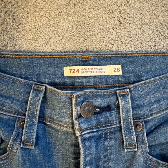 Levi’s 724 high rise straight denim jeans 28 - Picture 4 of 7